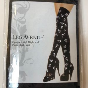 Thigh Highs with Skulls Cross bones